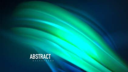 Creative fluid wave lines abstract background. Trendy abstract layout template for business or technology presentation, internet poster or web brochure cover, wallpaper