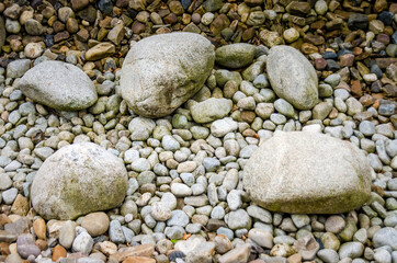 Stone pebbles texture or stone pebbles background