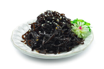 Shio Kombu Seaweed (Salt Kelp) on top White Sesame