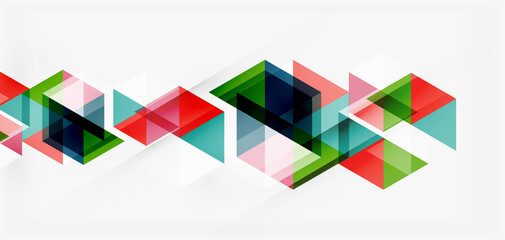 Geometric abstract background, mosaic triangle and hexagon shapes. Trendy abstract layout template for business or technology presentation, internet poster or web brochure cover, wallpaper