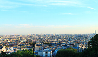 Panorama of Paris from Montmartre. Paris, France.