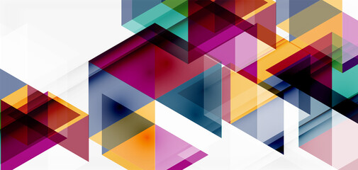Geometric abstract background, mosaic triangle and hexagon shapes. Trendy abstract layout template for business or technology presentation, internet poster or web brochure cover, wallpaper