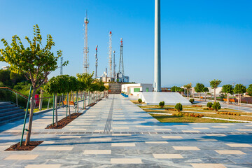 Obraz premium Turkish Flag Monument viewpoint, Manavgat