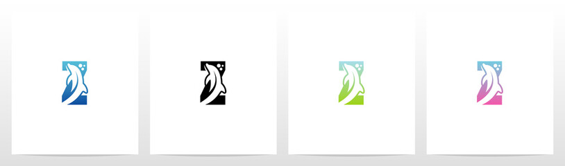 Dolphin On Letter Logo Design Z