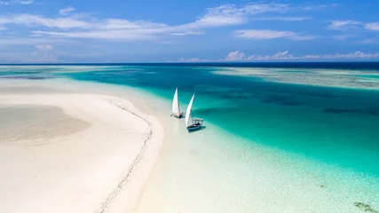 Fotobehang Zanzibar Zandbank op Pemba Island, Tanzania. Een paradijs op aarde.