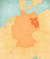 Map of Germany - Brandenburg