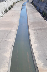 small irrigation channel for farmland