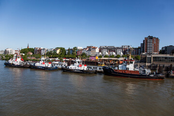 Tugboat in the Port of Hamburg, Hamburg, Germany, Europe