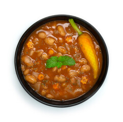 White Bean Soup for Breakfast,Lunch and Dinner Cooked like as like Moroccan Bean Vegan Stewed