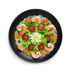 Shrimps Salad with Vegetables Healthyfood for diet