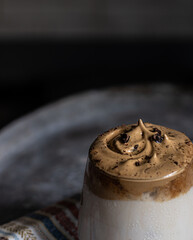 Cold coffee drink - dalgona coffee 