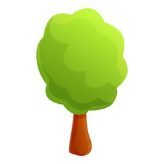 Eco forest tree icon. Cartoon of eco forest tree vector icon for web design isolated on white background