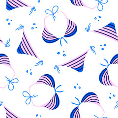 Swim suit beach resort seamless pattern design.
