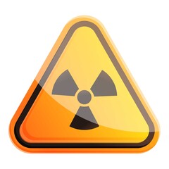 Radiation sign icon. Cartoon of radiation sign vector icon for web design isolated on white background