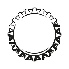Beer cap vintage monochrome template