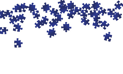 Abstract enigma jigsaw puzzle dark blue parts 