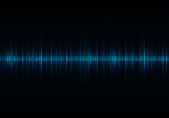 Sound waves oscillating glow light, Abstract technology background