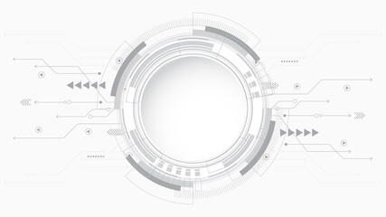 Grey white Abstract technology background,Hi tech digital connect, communication, high technology concept, science, technology background