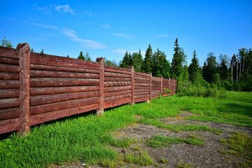 logs acting as a fence