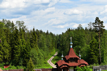 road to the church in the forest