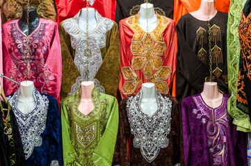 Tunisia. Tunis. The souks. Shop djellabas