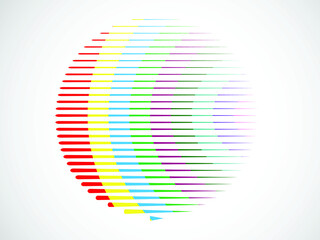 Speed Lines in triangle Form . Vector Illustration .Technology  Logo . Design element . Abstract Geometric shape .