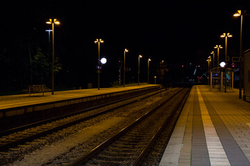 Fototapeta na wymiar Train station in Europe