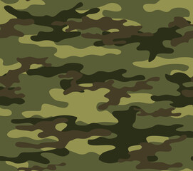 Fototapeta premium Green camouflage vector pattern vector background