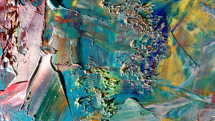 Colorful abstract background wallpaper. Modern motif visual art.  Mixtures of oil paint. Trendy...
