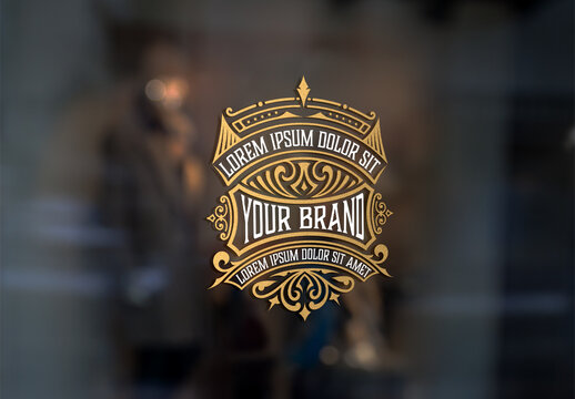 Vintage Logo with Floral Elements