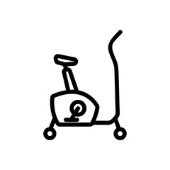 exercise bike cardio sportive device icon vector. exercise bike cardio sportive device sign. isolated contour symbol illustration