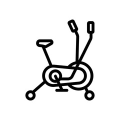 exercise bike cardio sport tool icon vector. exercise bike cardio sport tool sign. isolated contour symbol illustration