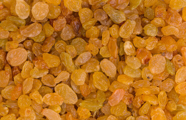 raisins top view close-up for background.