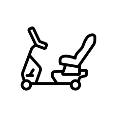 exercise bike activity sportive device icon vector. exercise bike activity sportive device sign. isolated contour symbol illustration