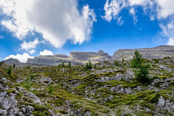 Dolomites Mountains, Passo Valparola, Cortina d'Ampezzo, Belluno in Italy