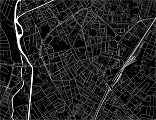 map of the city of Leicester, England, UK