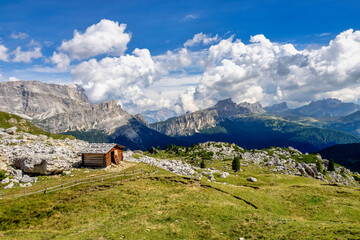 Dolomites Mountains, Passo Valparola, Cortina d'Ampezzo, Belluno in Italy