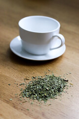 yerba mate green tea in a cup