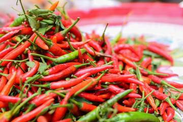 A lot of spicy red peppers,Kitchen spice