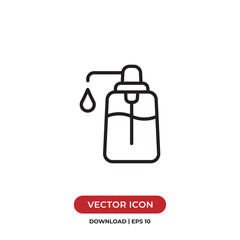 Liquid soap icon vector. Hand sanitizer sign