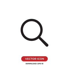Magnifying glass icon vector. Search sign