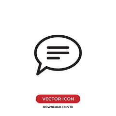 Speech bubble icon vector. Chat sign