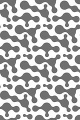 Continuous Tileable Vector Continuous Deco Pattern. Repetitive Fashion Graphic Flow Array Texture. Seamless Decorative Smooth 