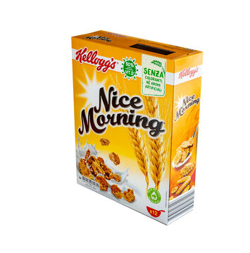Italy, 2 June2020: famous pack of Kellogs conflakes illustrative editorial