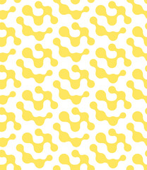 Seamless Creative Vector Flow Backdrop Texture. Repetitive Monochrome Graphic Round Design Pattern. Repeat East Bacteria 