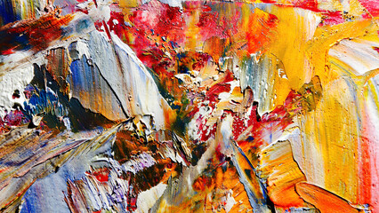 Colorful abstract background wallpaper. Modern motif visual art.  Mixtures of oil paint. Trendy...