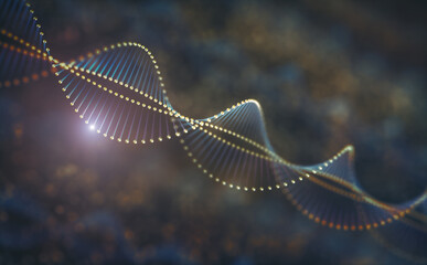 DNA Genetic Code Colorful Background