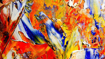 Colorful abstract background wallpaper. Modern motif visual art.  Mixtures of oil paint. Trendy...