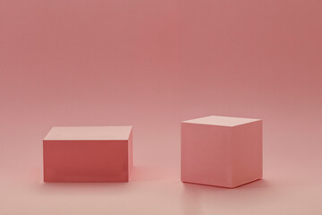 Obraz premium Minimalistic background made of paper components in a moody color and free space for an advertising product