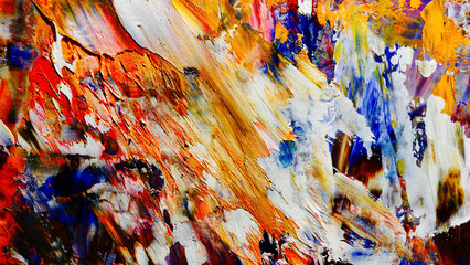 Colorful abstract background wallpaper. Modern motif visual art.  Mixtures of oil paint. Trendy...